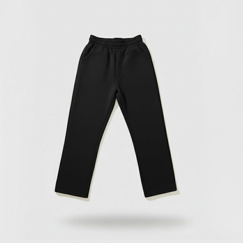 Uncuffed Baggy Sweatpants (Black)