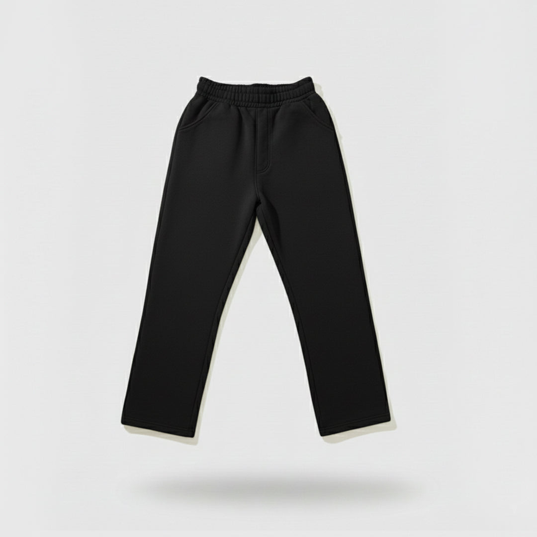 Uncuffed Baggy Sweatpants (Black)