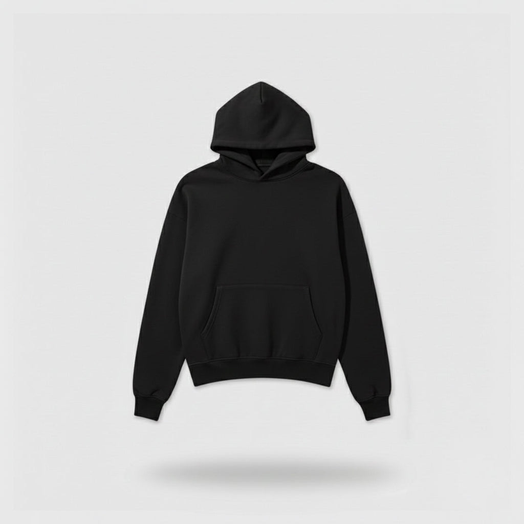 Relaxed Fit Hoodie (Black)
