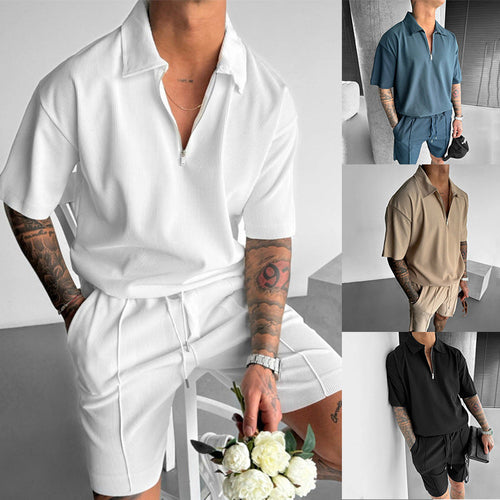 Men's Polo and Shorts Matching Set