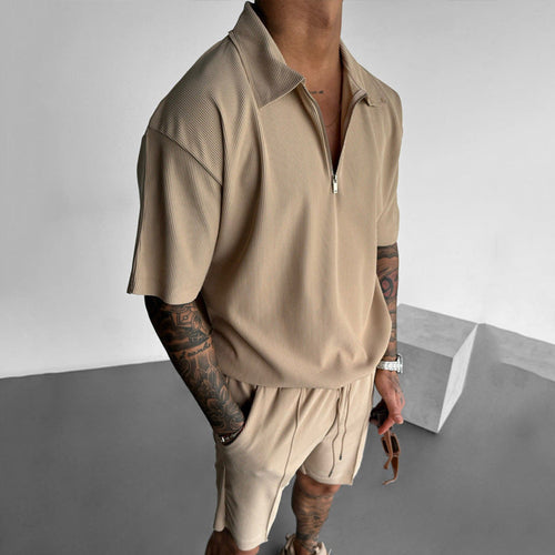 Men's Polo and Shorts Matching Set
