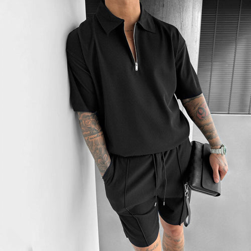 Men's Polo and Shorts Matching Set